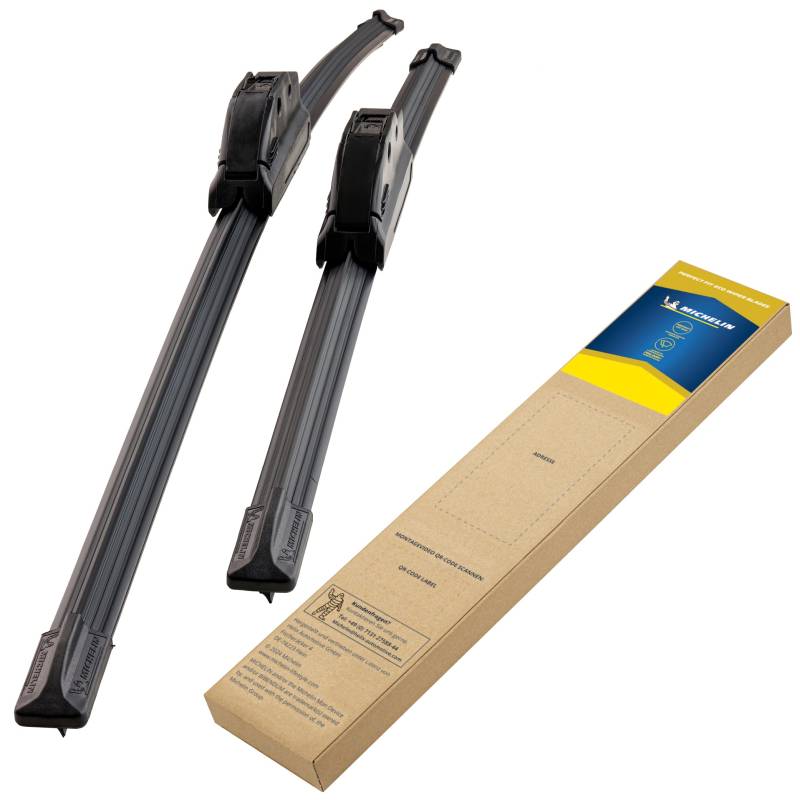 MICHELIN Scheibenwischer Set ECO241 | Jeep Grand Cherokee 03.05-10.11; Smart Fourtwo 02.04-03.07 | 530/530mm | Nachhaltige Verpackung, Schwarz von MICHELIN