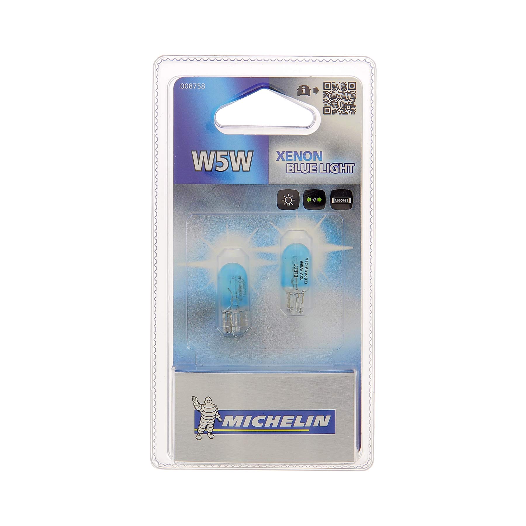 Michelin 008758 Blue Light, 2 Glühlampe, W5W, 12 V Michelin 008758 Blue Light, 2 Glühlampe, W5W, 12 V von MICHELIN