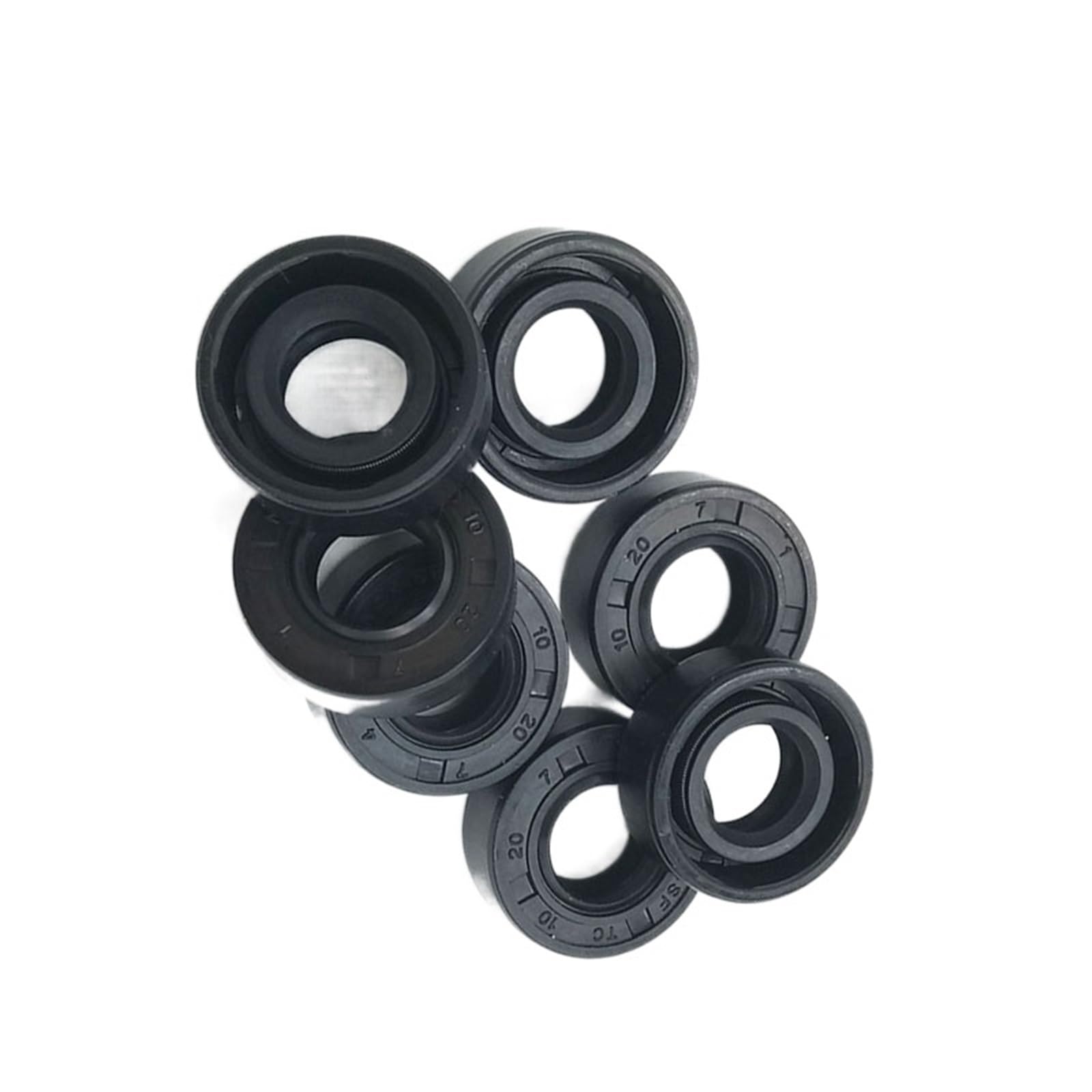 Lip seals NBR-Wellenöldichtung TC-17*23*24*25*26*27*28*30*32*34*35*37*38*40*42*4/5/6/7/8/9/10 Nitril Bedeckte Doppellippe mit Strumpfbandfeder Radial seals Rotary seals ( Size : 17x24x4mm 2pcs ) von MIELEU
