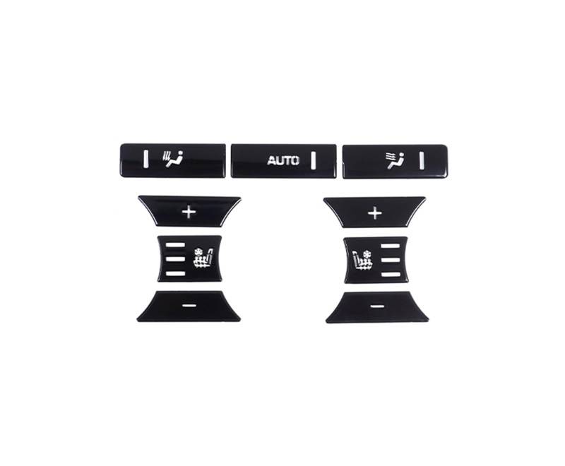 Autoinnendekoration Für Land Für Rover Für Range Für Rover Für Vogue 2013-2017/Auto Hinten Reihe AC Klimaanlage Schalter Taste Pailletten Abdeckung Aufkleber Trim Auto deko innenraum(Style B-Black) von MIENAOC