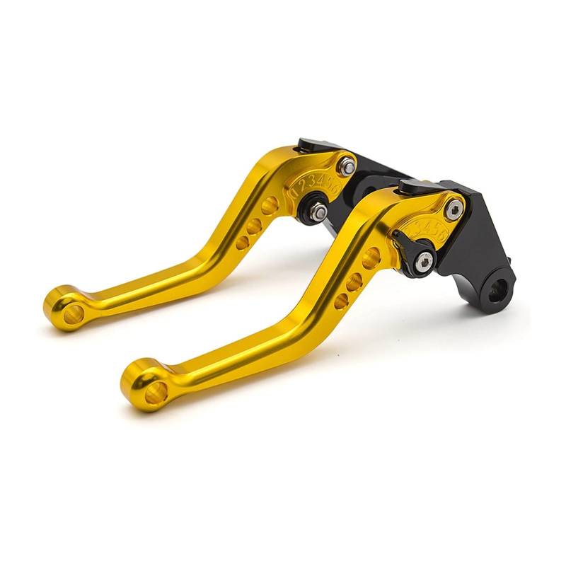 Kupplungshebel Motorrad Für Royal Für Enfield Für Hunter 350 2022 2023 Motorrad Einstellbare Bremse Kupplung Hebel Griff Kupplung Bremshebel Kupplungshebel Motorrad Brems Kupplungshebel(Golden 147mm) von MIENAOC