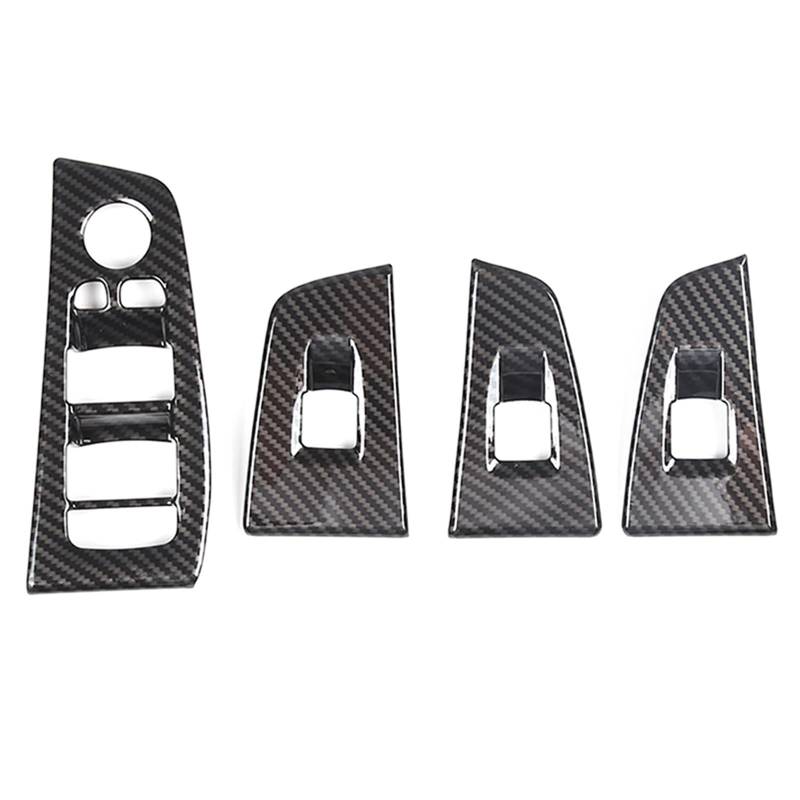 MIENAOC Autoinnendekoration Für 1 2 Serie F40 F44 2020-2024/Auto Fenster Glas Lift Schalter Taste Bedienfeld Rahmen Abdeckung Auto deko Innenraum(Carbon Fiber) von MIENAOC