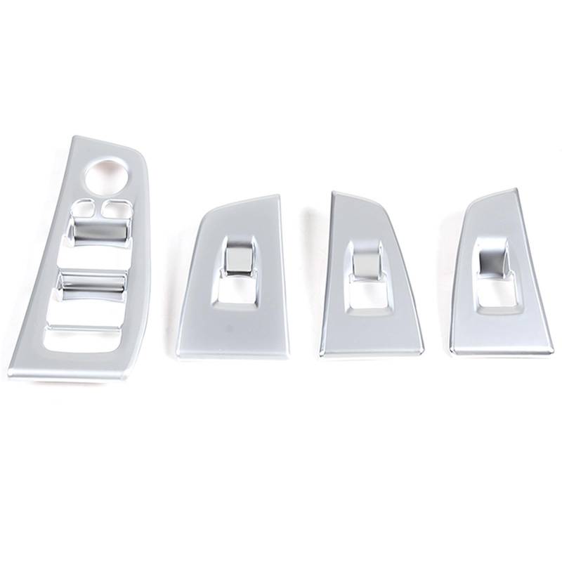 MIENAOC Autoinnendekoration Für 1 2 Serie F40 F44 2020-2024/Auto Fenster Glas Lift Schalter Taste Bedienfeld Rahmen Abdeckung Auto deko Innenraum(Silver) von MIENAOC