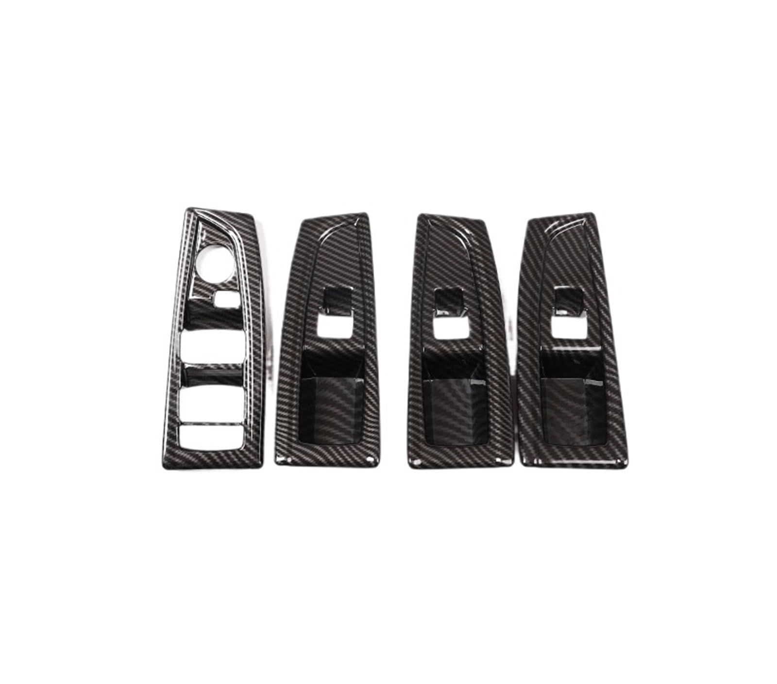 MIENAOC Autoinnendekoration Für 2 Serie F45 F46 2015-2019/Auto Fensterheber Schalter Panel Trim Abdeckung Rahmen Auto Innen Zubehör Aufkleber Auto deko Innenraum(Style A-Carbon Fiber) von MIENAOC