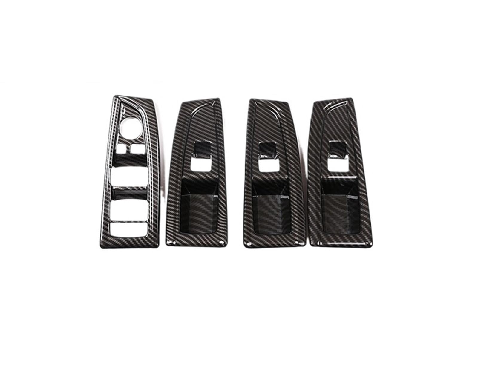 MIENAOC Autoinnendekoration Für 2 Serie F45 F46 2015-2019/Auto Fensterheber Schalter Panel Trim Abdeckung Rahmen Auto Innen Zubehör Aufkleber Auto deko Innenraum(Style B-Carbon Fiber) von MIENAOC