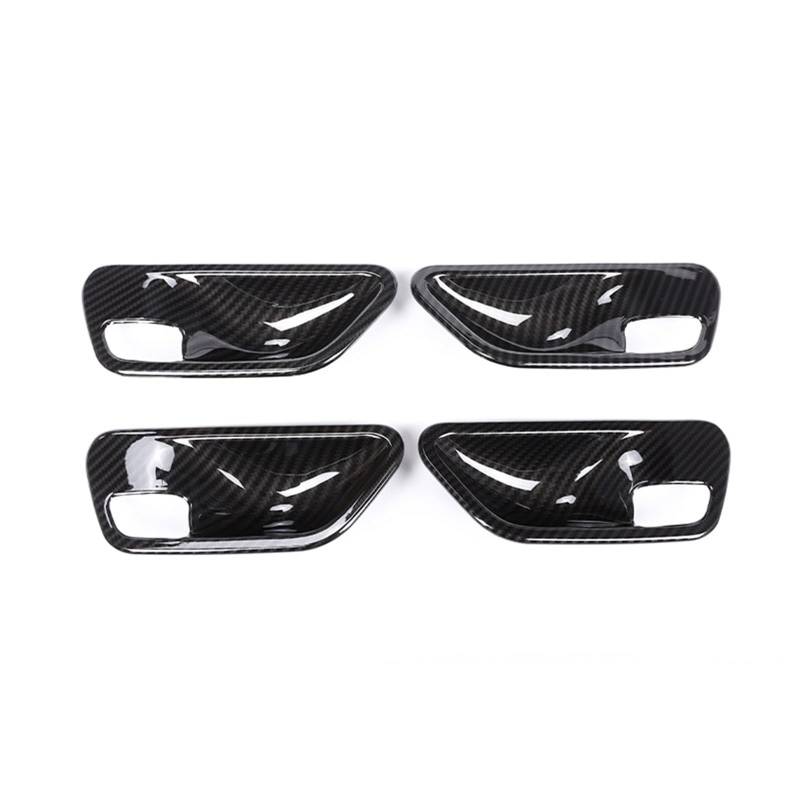 MIENAOC Autoinnendekoration Für 3 4 Serie F30 F32 F35 2013-2018 / ABS Carbon Faser Innentürgriff Schüsselabdeckung Trim Auto deko Innenraum(4piece Carbon Fiber) von MIENAOC
