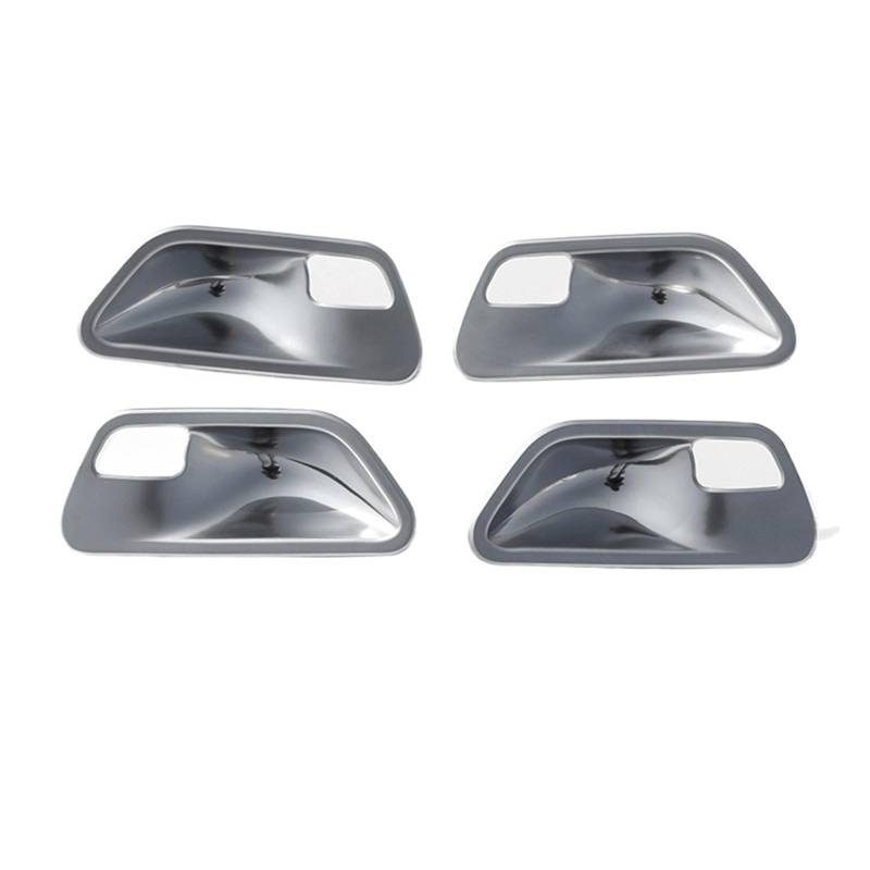 MIENAOC Autoinnendekoration Für 3 4 Serie F30 F32 F35 2013-2018 / ABS Carbon Faser Innentürgriff Schüsselabdeckung Trim Auto deko Innenraum(4piece Silver) von MIENAOC