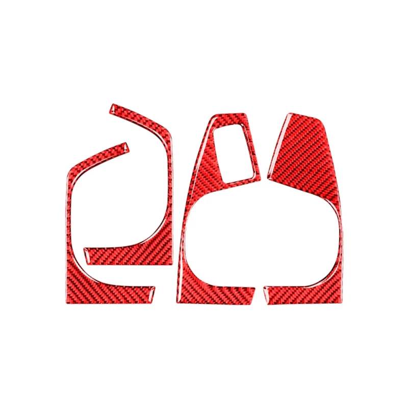 MIENAOC Autoinnendekoration Für 3er G20 G28 2019-2020 / Kohlefaser-Autotür-Armlehne Wasserbecherhalter-Panel-Trimmabdeckung Aufkleber Auto deko Innenraum(RED) von MIENAOC