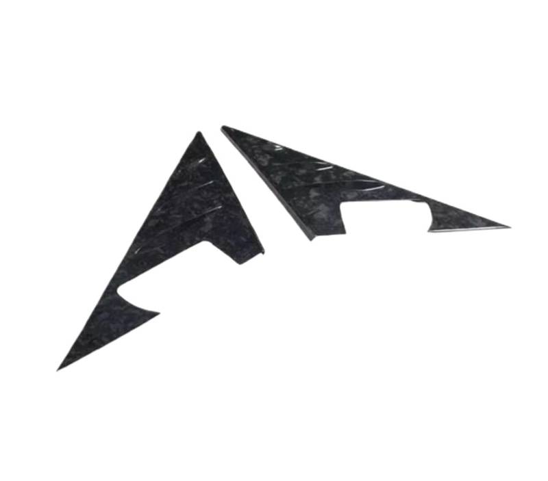 MIENAOC Autoinnendekoration Für 3er G20 G28 2020-2024 / Carbon Fiber Auto Rückspiegel Seite Dreieck Spoiler Trim Aufkleber Auto deko Innenraum(Forged Pattern) von MIENAOC