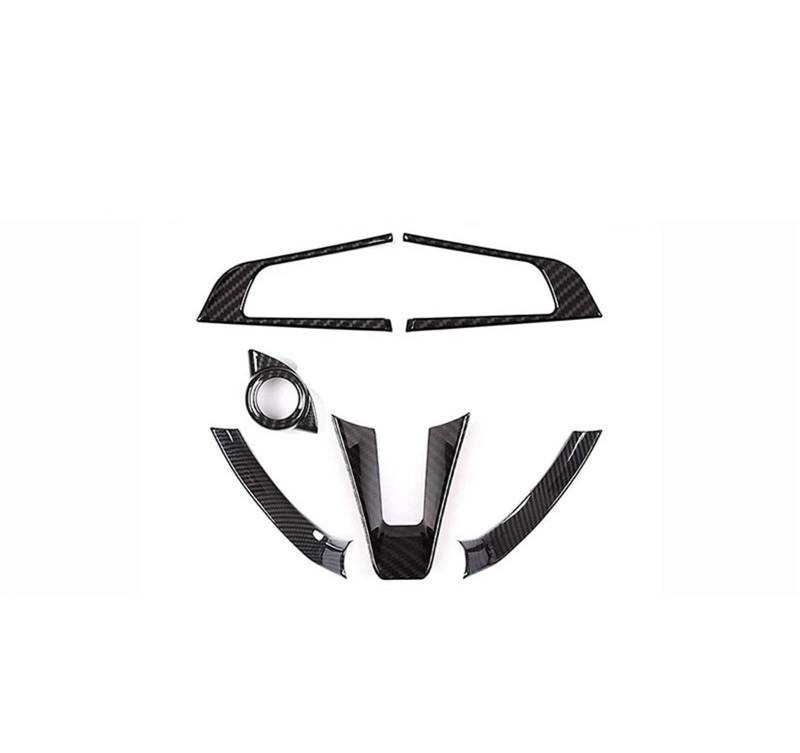 MIENAOC Autoinnendekoration Für Alfa Für Romeo Für Giulia Für Stelvio 2017 2018 2019 / ABS Carbon Faser Stil Auto Lenkrad Abdeckung Trim Auto deko Innenraum(Style2) von MIENAOC