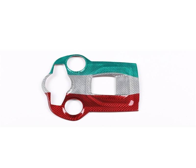 MIENAOC Autoinnendekoration Für Alfa Für Romeo Für Giulia Für Stelvio 2017-2019/Real Carbon Fiber Car Center Konsole Schaltknauf Panel Rahmen Abdeckung Auto deko Innenraum(Style7) von MIENAOC