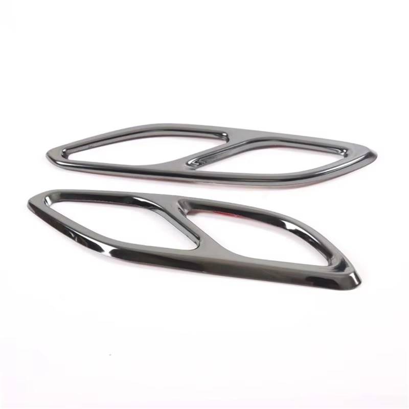 MIENAOC Autoinnendekoration Für Benz Für CLA C118 W118 2020-2023 / Edelstahl-Auto-Schalldämpfer-Auspuffrohr-Heckkehlenabdeckung Auto deko Innenraum(Black) von MIENAOC