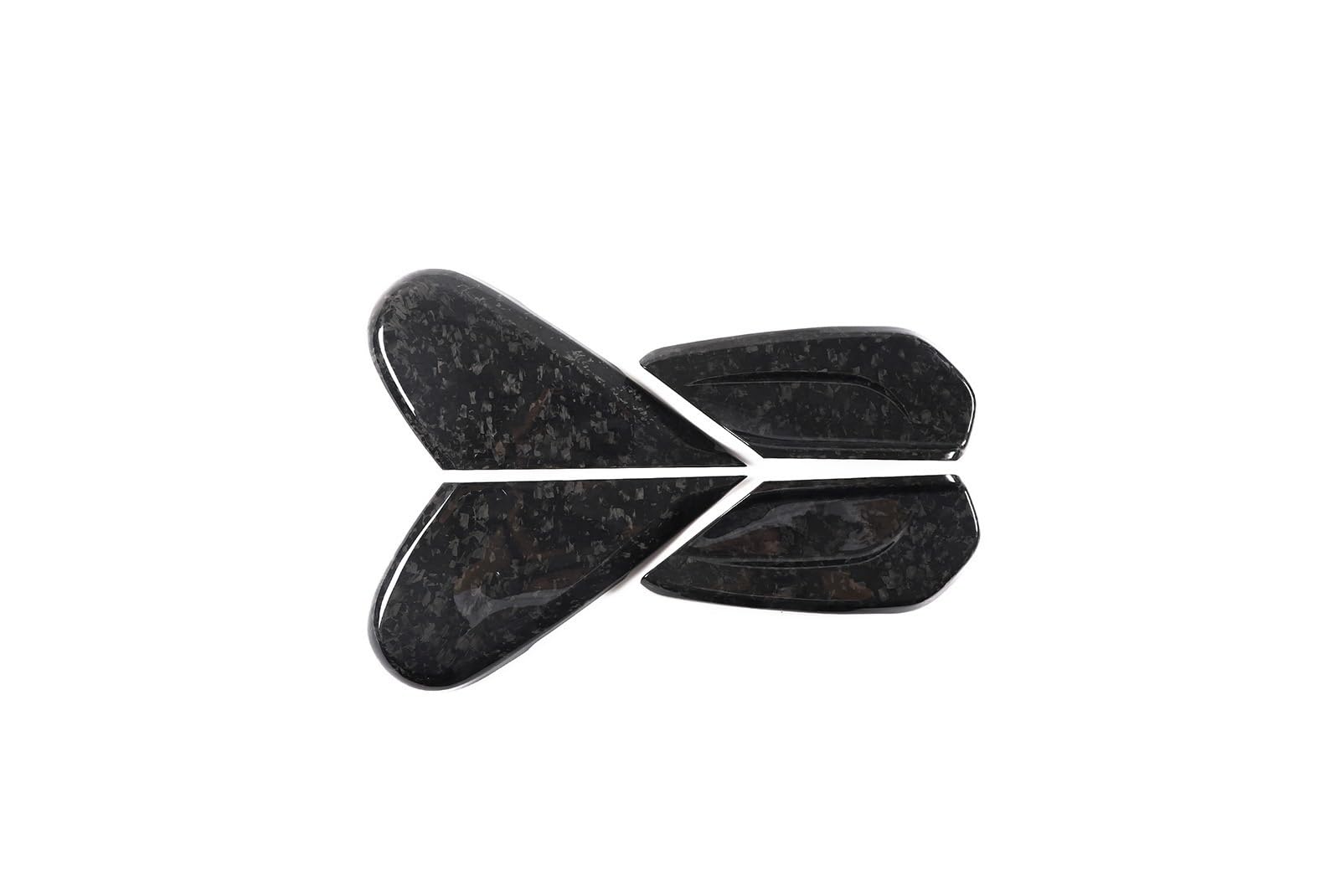 MIENAOC Autoinnendekoration Für Benz Für G-Klasse W464 2019-2025 / ABS Glänzend Schwarz Carbon Fiber Autositz Seitenverkleidung Auto deko Innenraum(Forged Pattern) von MIENAOC