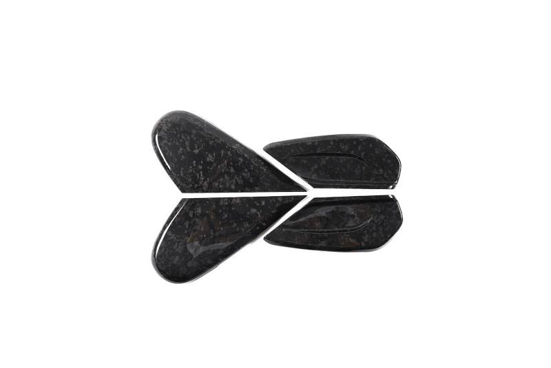MIENAOC Autoinnendekoration Für Benz Für G-Klasse W464 2019-2025 / ABS Glänzend Schwarz Carbon Fiber Autositz Seitenverkleidung Auto deko Innenraum(Forged Pattern) von MIENAOC
