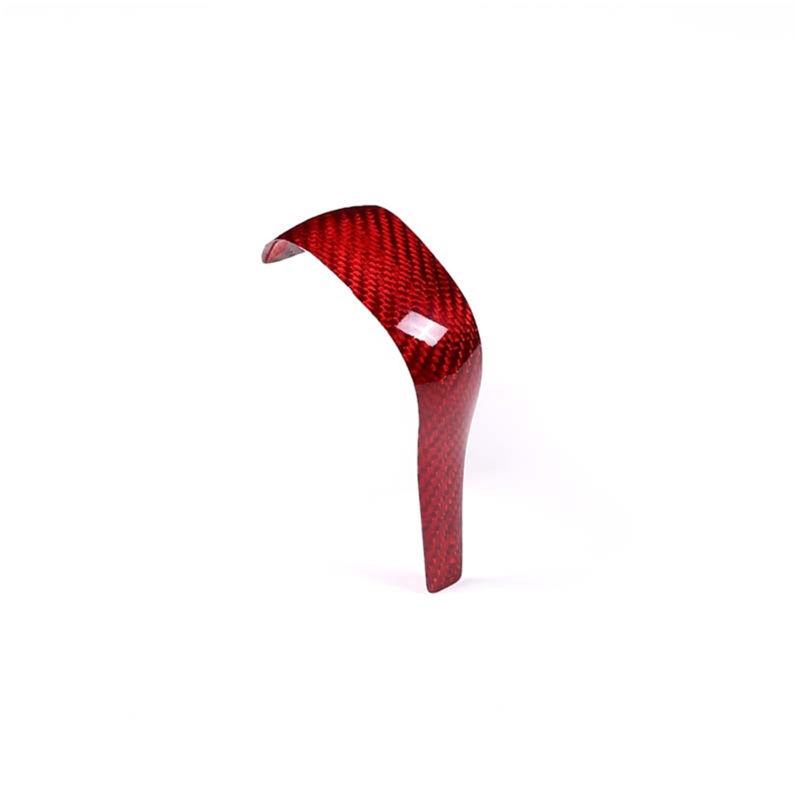 MIENAOC Autoinnendekoration Für Cayenne 2011 2012 2013 2014 2015 2016 2017 / Real Carbon Fiber Auto Schaltknauf Abdeckung Trim Aufkleber Auto Zubehör Auto deko Innenraum(Style B-Red) von MIENAOC