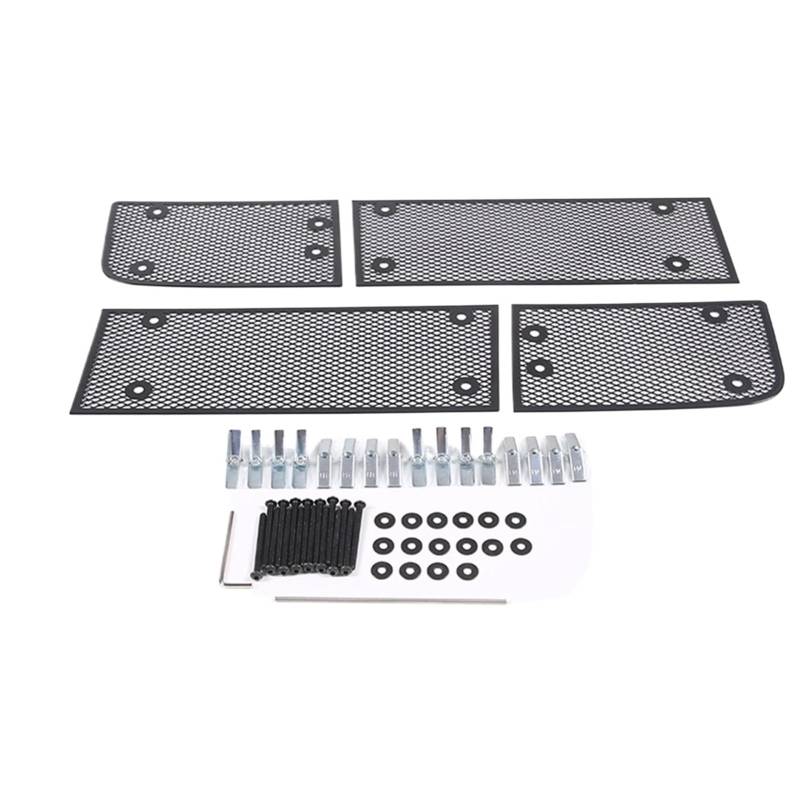 MIENAOC Autoinnendekoration Für Chevrolet Für Corvette C6 2005-2013 / Edelstahl-Auto-Kühlergrill, Dekoratives Netz, Zubehör Für Außenmodifikationen Auto deko Innenraum(Black) von MIENAOC