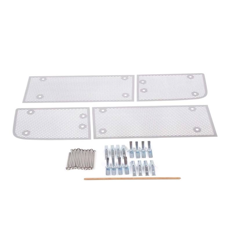 MIENAOC Autoinnendekoration Für Chevrolet Für Corvette C6 2005-2013 / Edelstahl-Auto-Kühlergrill, Dekoratives Netz, Zubehör Für Außenmodifikationen Auto deko Innenraum(Silver) von MIENAOC