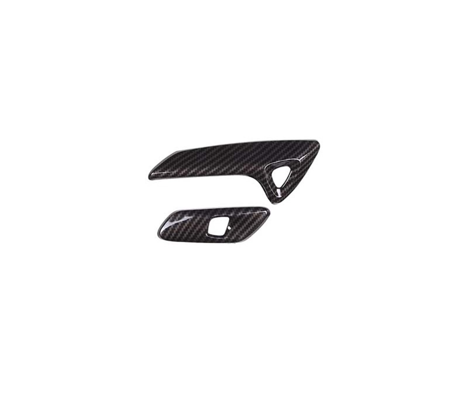 MIENAOC Autoinnendekoration Für Chevrolet Für Corvette C7 2014-2019/Auto Innentür Armlehne Elektrische Schalter Taste Rahmen Abdeckung Trim Aufkleber Auto deko Innenraum(Carbon Fiber) von MIENAOC