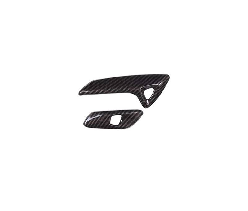 MIENAOC Autoinnendekoration Für Chevrolet Für Corvette C7 2014-2019/Auto Innentür Armlehne Elektrische Schalter Taste Rahmen Abdeckung Trim Aufkleber Auto deko Innenraum(Carbon Fiber) von MIENAOC