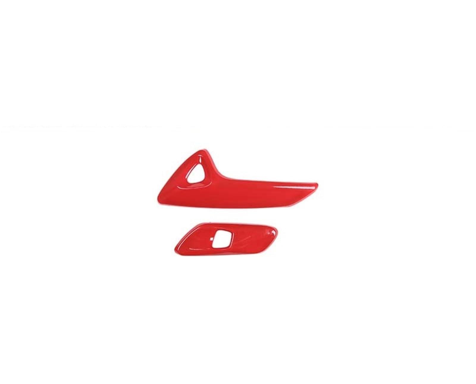 MIENAOC Autoinnendekoration Für Chevrolet Für Corvette C7 2014-2019/Auto Innentür Armlehne Elektrische Schalter Taste Rahmen Abdeckung Trim Aufkleber Auto deko Innenraum(Red) von MIENAOC