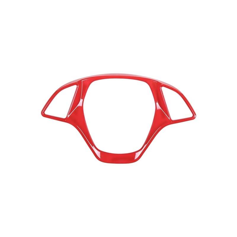 MIENAOC Autoinnendekoration Für Chevrolet Für Corvette C7 2014-2019/Auto Lenkrad Panel Dekoration Abdeckung Trim Moulding Aufkleber Auto deko Innenraum(Red) von MIENAOC