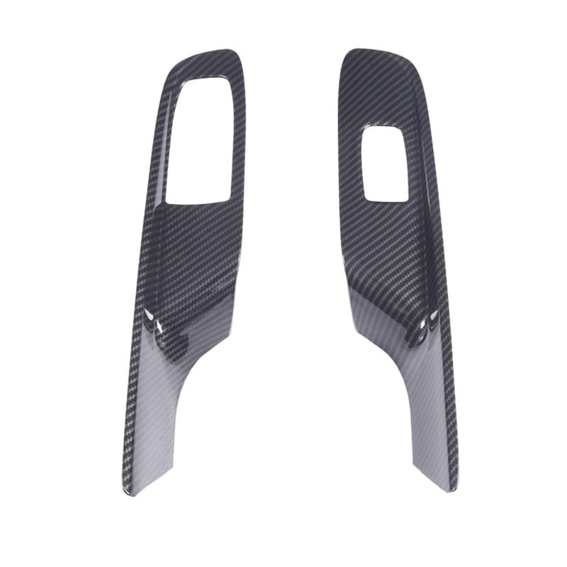 MIENAOC Autoinnendekoration Für Chevrolet Für Corvette C8 2020-2023/Auto Fenster Glas Lift Schalter Taste Bedienfeld Rahmen Abdeckung Trim Auto deko Innenraum(Carbon Fiber) von MIENAOC