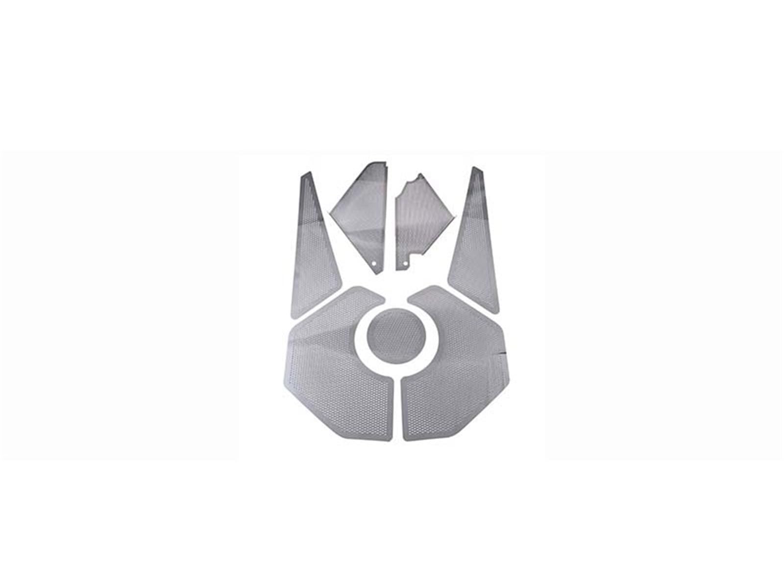 MIENAOC Autoinnendekoration Für Chevrolet Für Corvette C8 Für Stingray Z51 Z06 2020-2023/Auto Motor Fach Seite Panel Schutzhülle Trim Auto deko Innenraum(7pcs-Silver) von MIENAOC