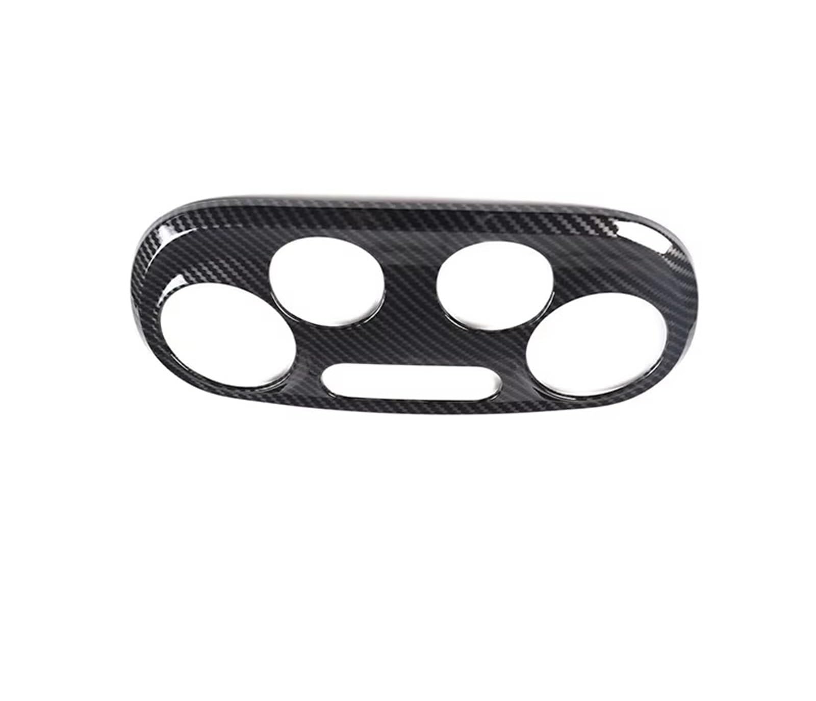 MIENAOC Autoinnendekoration Für FIAT 500 2016-2024 / ABS Carbon Faser Auto Center Konsole Klimaanlage Schalter Tasten Rahmen Abdeckung Trim Auto deko Innenraum(Carbon Fiber) von MIENAOC