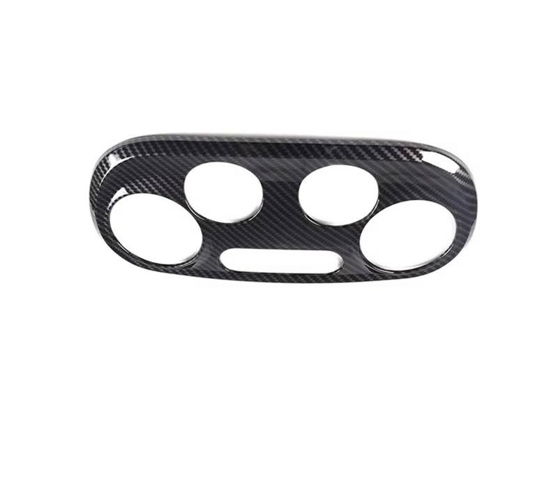 MIENAOC Autoinnendekoration Für FIAT 500 2016-2024 / ABS Carbon Faser Auto Center Konsole Klimaanlage Schalter Tasten Rahmen Abdeckung Trim Auto deko Innenraum(Carbon Fiber) von MIENAOC