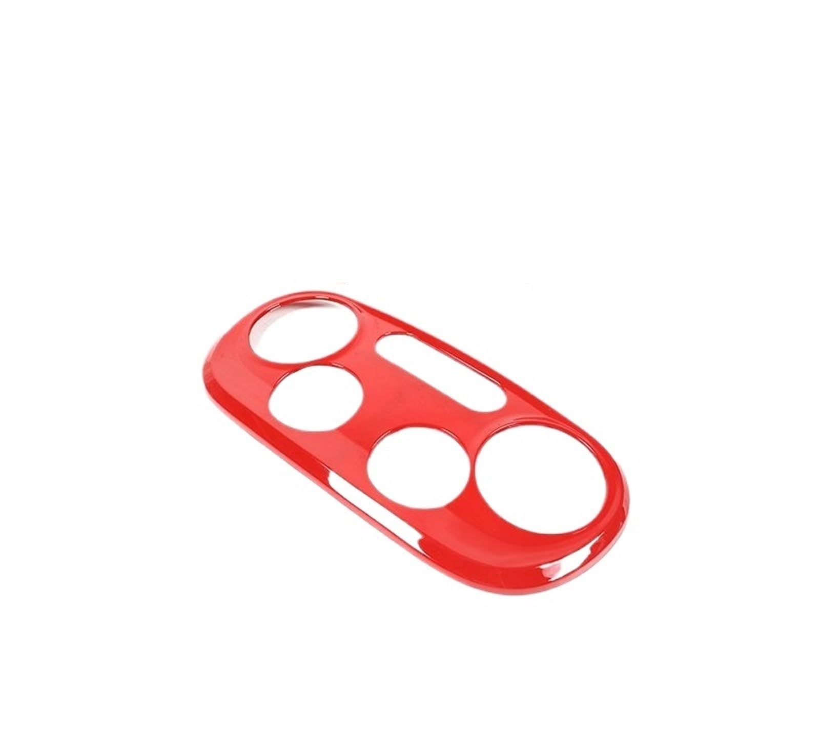 MIENAOC Autoinnendekoration Für FIAT 500 2016-2024 / ABS Carbon Faser Auto Center Konsole Klimaanlage Schalter Tasten Rahmen Abdeckung Trim Auto deko Innenraum(Red) von MIENAOC