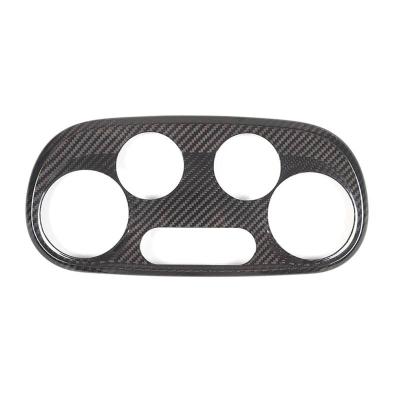 MIENAOC Autoinnendekoration Für FIAT 500 2016-2024 / Real Carbon Fiber Auto Klimaanlage Taste Schalter Dekorative Panel Abdeckung Trim Aufkleber Auto deko Innenraum von MIENAOC