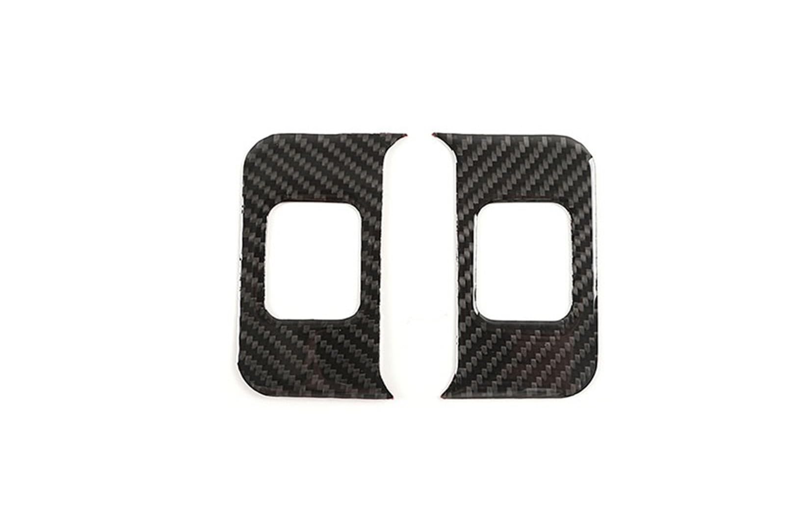 MIENAOC Autoinnendekoration Für Hummer H2 2003 2004 2005 2006 2007/Weiche Carbon Faser Auto Hinten Sitzheizung Schalter Aufkleber Dekoration Auto deko Innenraum(Carbon Fiber Black) von MIENAOC