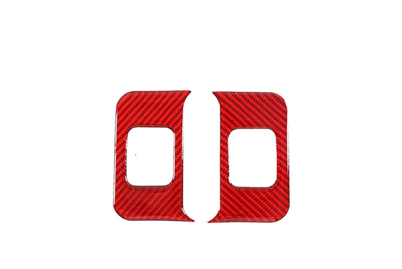 MIENAOC Autoinnendekoration Für Hummer H2 2003 2004 2005 2006 2007/Weiche Carbon Faser Auto Hinten Sitzheizung Schalter Aufkleber Dekoration Auto deko Innenraum(Carbon Fiber red) von MIENAOC