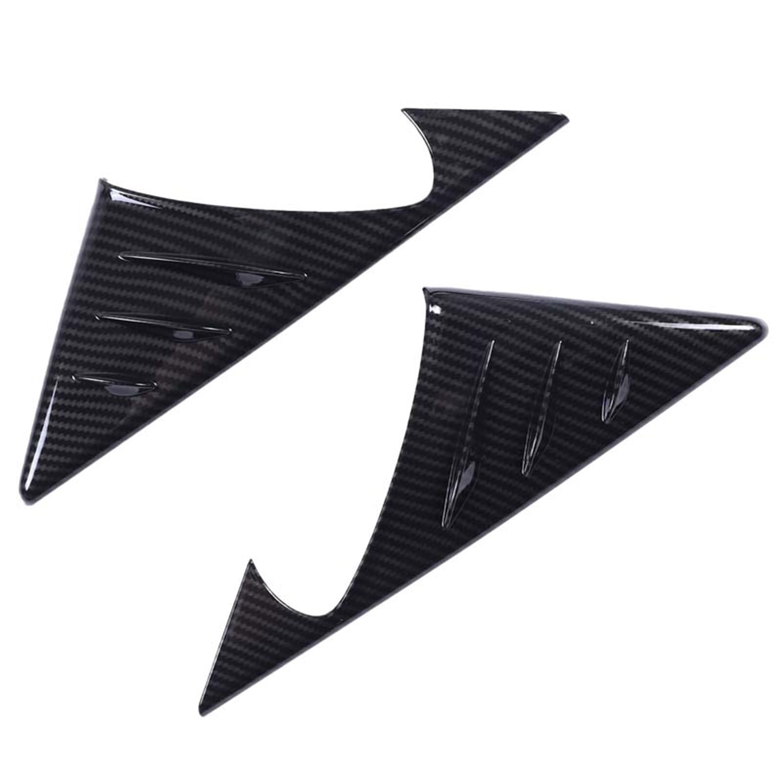 MIENAOC Autoinnendekoration Für Jaguar Für F-Type 2013-2023 / ABS Carbon Faser Auto Rückspiegel Seite Dreieck Spoiler Trim Dekorative Aufkleber Auto deko Innenraum(Carbon Fiber) von MIENAOC