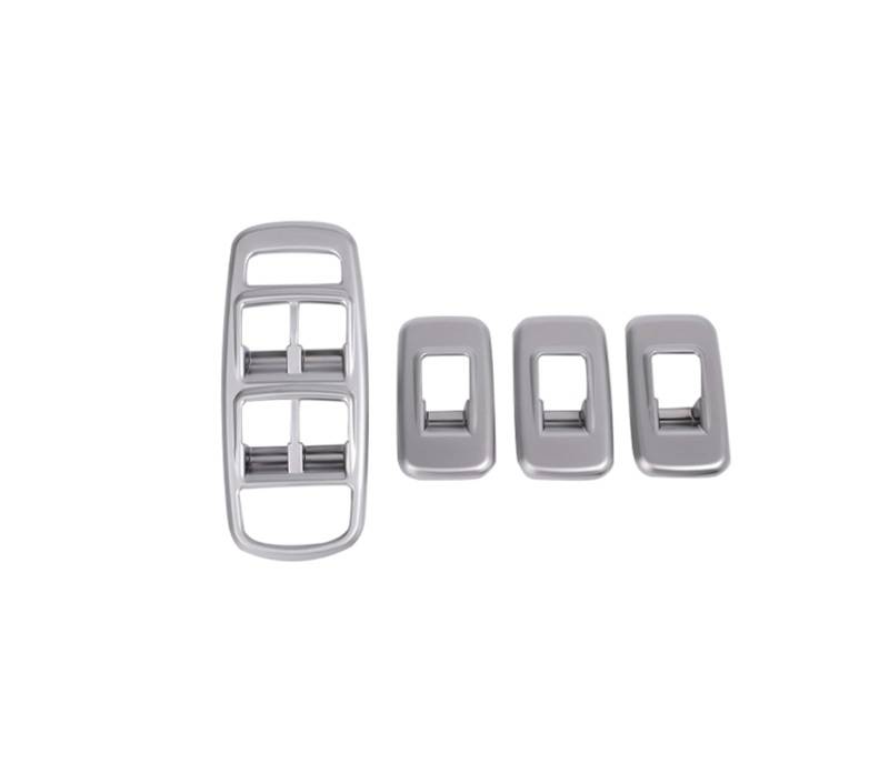 MIENAOC Autoinnendekoration Für Jaguar XE 2016-2020 / ABS Chrom Auto Fenster Glas Lift Schalter Taste Trim Abdeckung Aufkleber Auto deko Innenraum(Silver) von MIENAOC