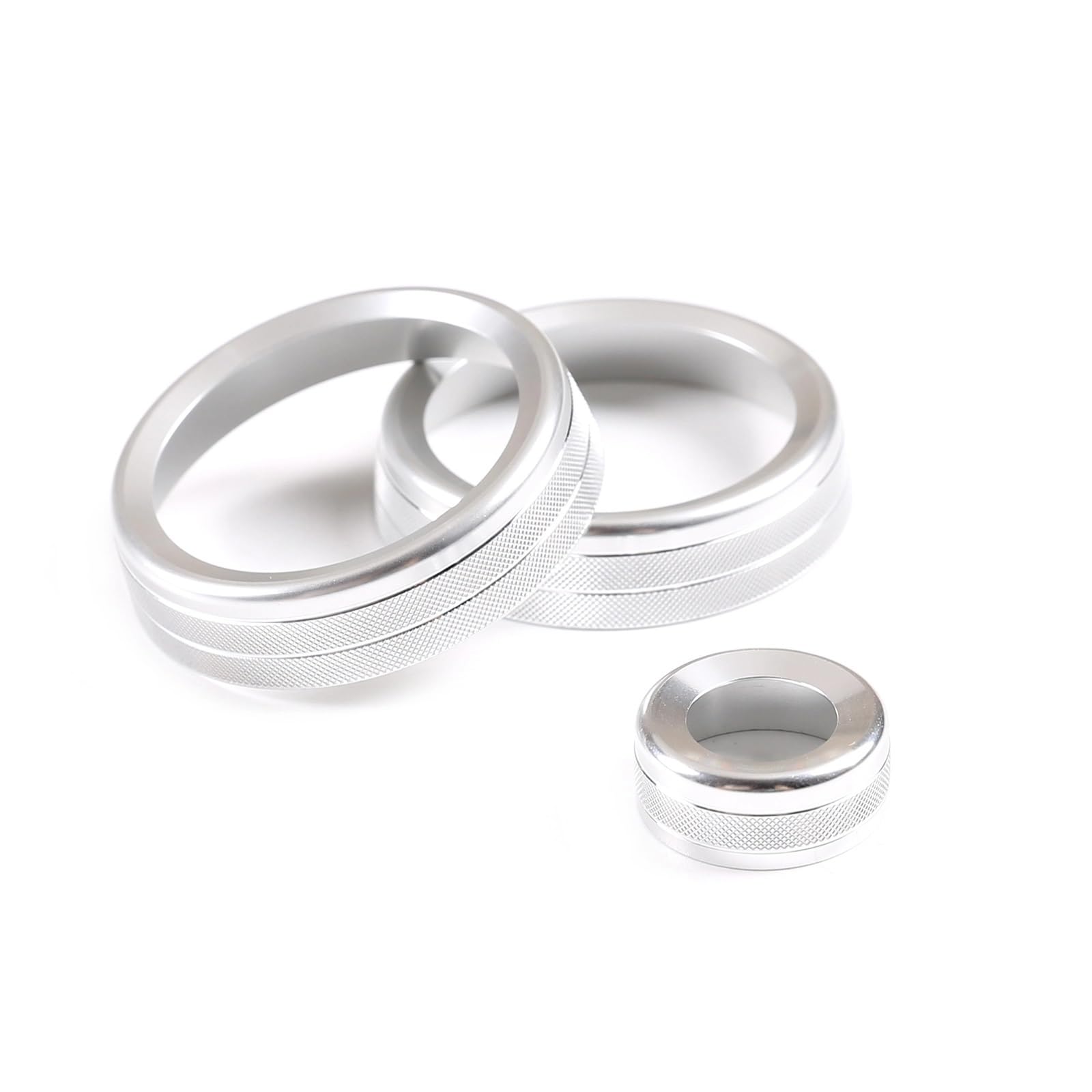 MIENAOC Autoinnendekoration Für Land Für Rover Für Defender 110 2020/Auto Klimaanlage Schalter Knopf Volumen Modus Taste Abdeckung Ring Trim Auto deko Innenraum(Silver) von MIENAOC