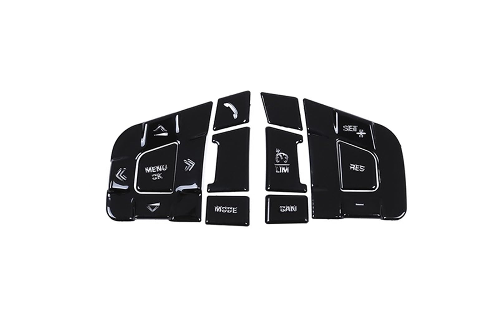 MIENAOC Autoinnendekoration Für Land Für Rover Für Discovery Sport 2015-2019 / Aluminiumlegierung Auto Lenkradknopf Dekoration Schutzaufkleber Auto deko Innenraum(Style A Black) von MIENAOC