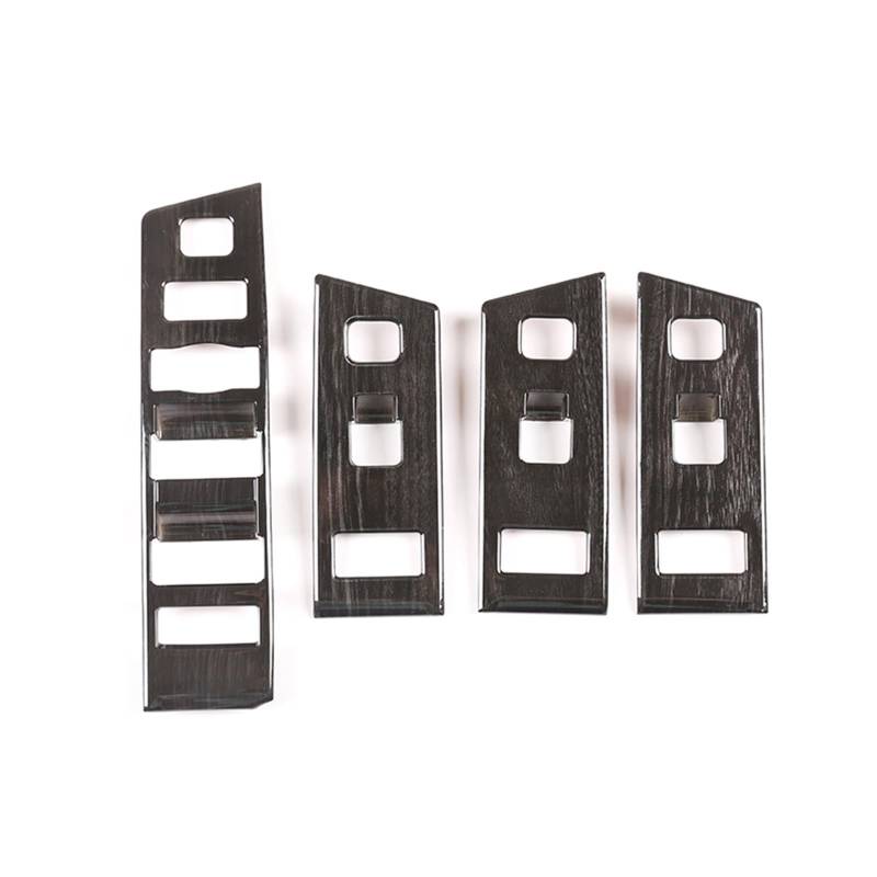 MIENAOC Autoinnendekoration Für Land Für Rover Für Range Für Rover Für Evoque 2020/Auto Fensterheber Schalter Panel Trim Abdeckung Rahmen Auto deko Innenraum(Black Wood Grain) von MIENAOC