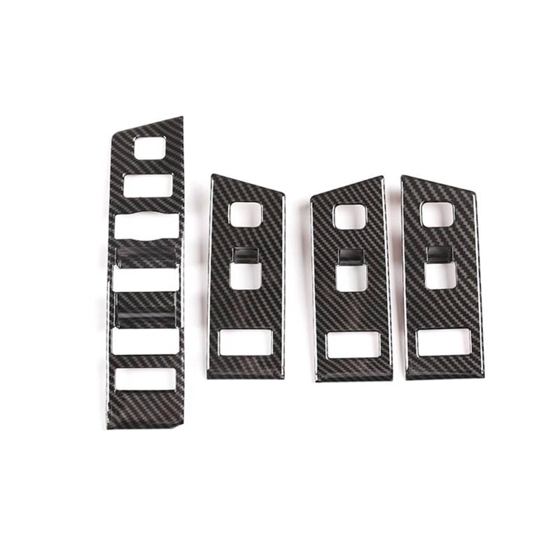 MIENAOC Autoinnendekoration Für Land Für Rover Für Range Für Rover Für Evoque 2020/Auto Fensterheber Schalter Panel Trim Abdeckung Rahmen Auto deko Innenraum(Carbon Fiber) von MIENAOC