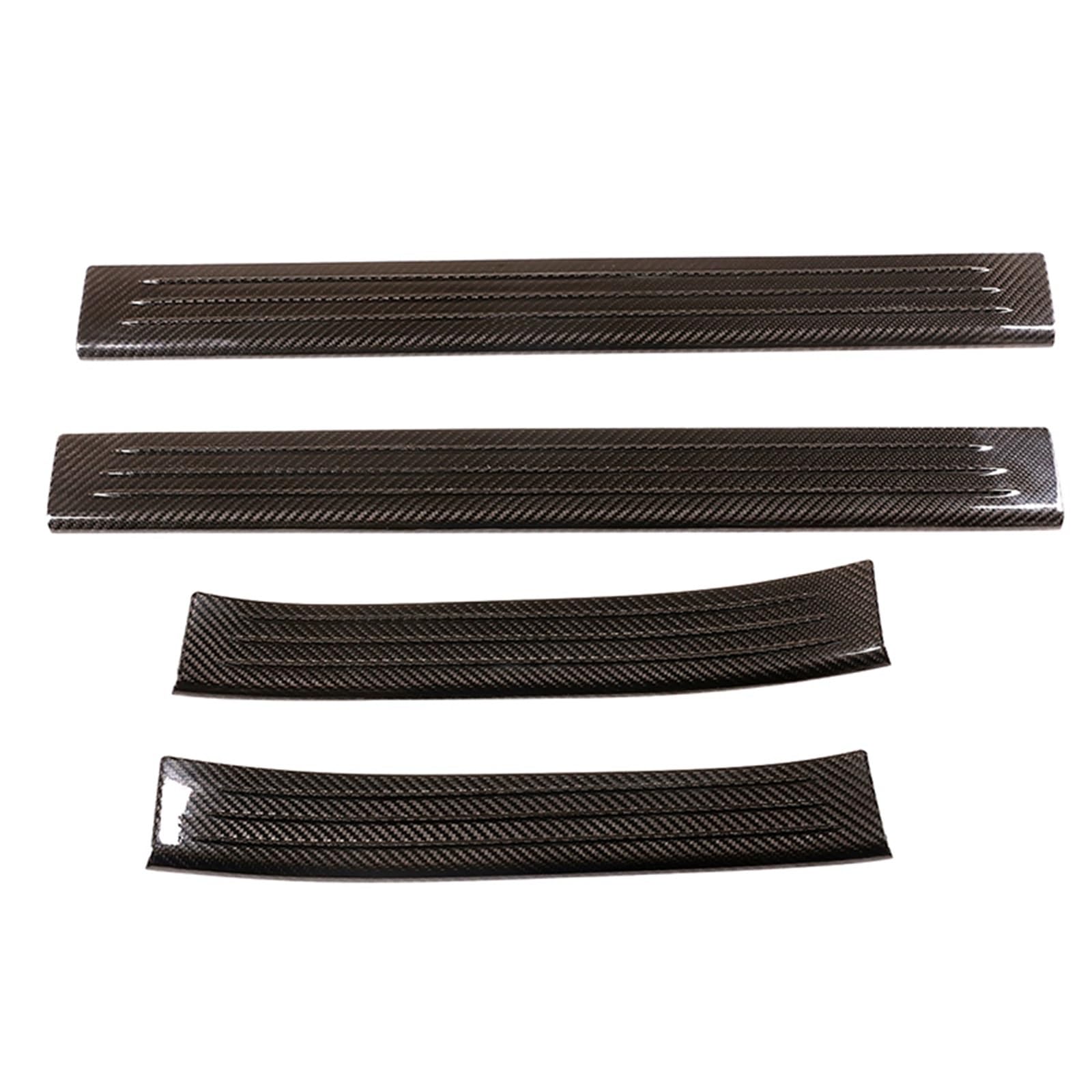 MIENAOC Autoinnendekoration Für MACAN 2014-2021/Auto Tür-Schwellen-verschleiss-Platte Abdeckung Trim Real Carbon Fiber Willkommen Pedal Schutz Auto deko Innenraum(Outside) von MIENAOC