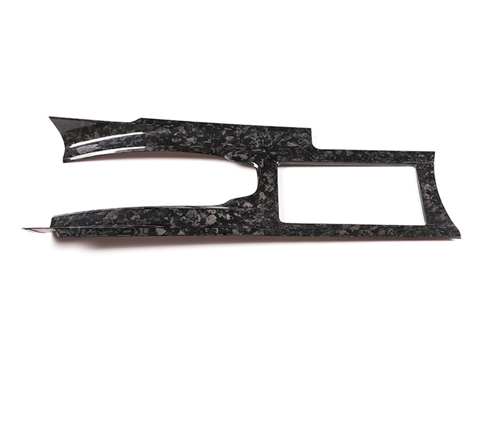 MIENAOC Autoinnendekoration Für Nissan Für GTR R35 2008-2016/Real Carbon Fiber Car Center Konsole Wasser Tasse Panel Getriebe Rahmen Trim Abdeckung Auto deko Innenraum(Forged Pattern-LHD) von MIENAOC