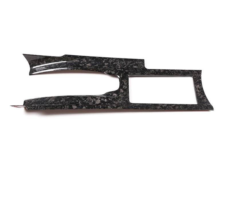 MIENAOC Autoinnendekoration Für Nissan Für GTR R35 2008-2016/Real Carbon Fiber Car Center Konsole Wasser Tasse Panel Getriebe Rahmen Trim Abdeckung Auto deko Innenraum(Forged Pattern-LHD) von MIENAOC