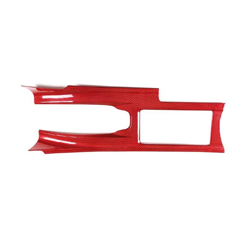 MIENAOC Autoinnendekoration Für Nissan Für GTR R35 2008-2016/Real Carbon Fiber Car Center Konsole Wasser Tasse Panel Getriebe Rahmen Trim Abdeckung Auto deko Innenraum(Red-LHD) von MIENAOC