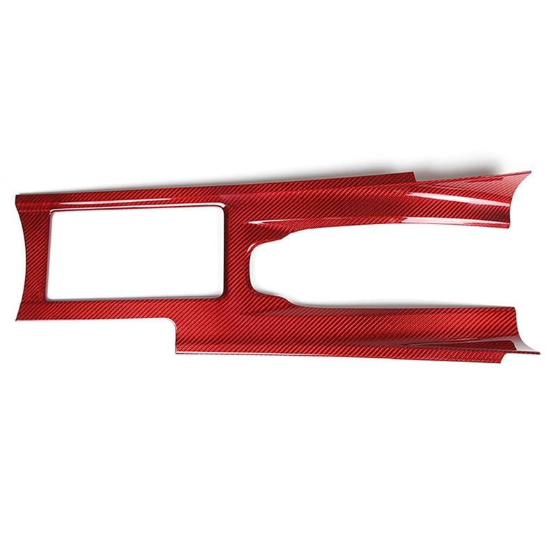 MIENAOC Autoinnendekoration Für Nissan Für GTR R35 2008-2016/Real Carbon Fiber Car Center Konsole Wasser Tasse Panel Getriebe Rahmen Trim Abdeckung Auto deko Innenraum(Red-RHD) von MIENAOC