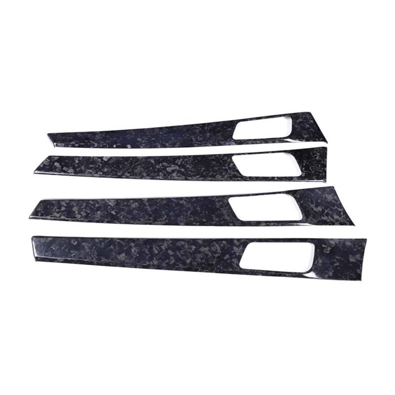 MIENAOC Autoinnendekoration Für Panamera 971 2017-2023 / Real Carbon Fiber Auto Innen Tür Griff Panel Rahmen Abdeckung Trim Aufkleber Auto deko Innenraum(Forging Pattern) von MIENAOC