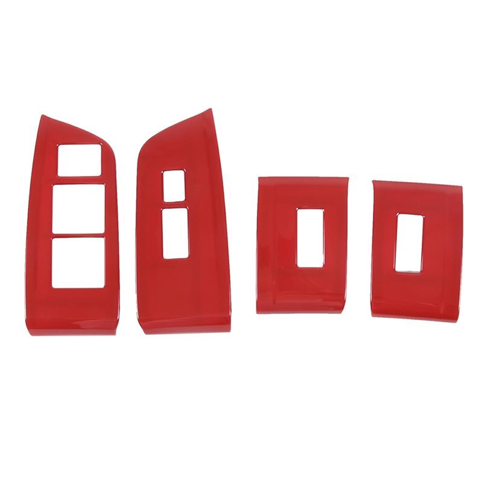 MIENAOC Autoinnendekoration Für Pilot 2015-2022/Auto Fenster Glas Lift-Taste Schalter Rahmen Tür Armlehne Panel Dekor Abdeckung Trim Auto deko Innenraum(Red) von MIENAOC
