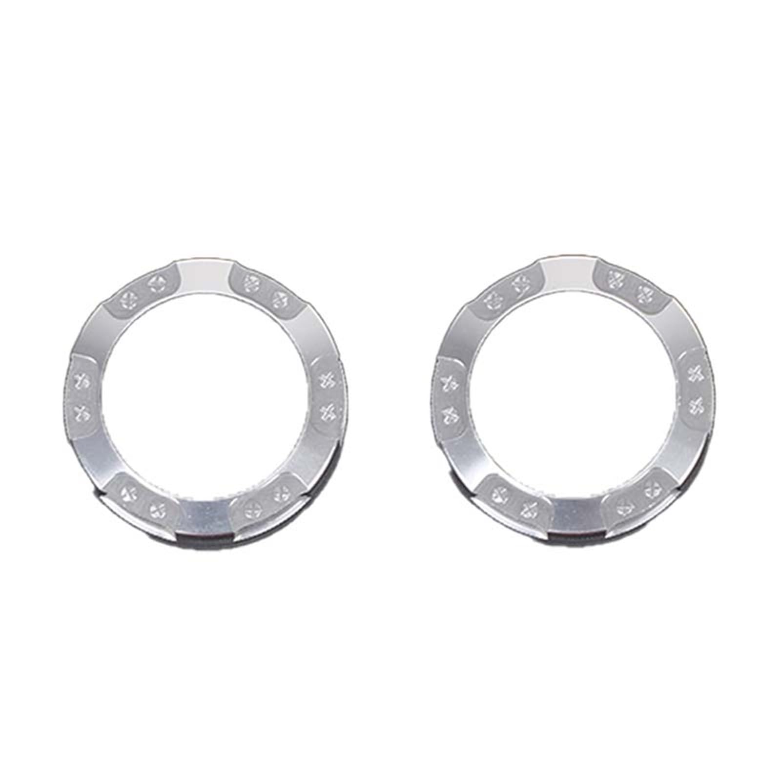 MIENAOC Autoinnendekoration Für SEAT Für Leon 2008-2012/Auto Center Konsole Klimaanlage Knopf Schalter Trim Abdeckung Ring Innen Accesssories Auto deko Innenraum(Silver) von MIENAOC