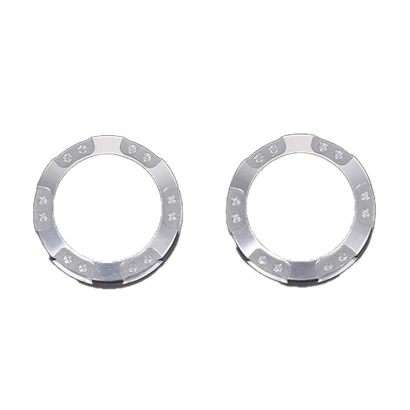 MIENAOC Autoinnendekoration Für SEAT Für Leon 2008-2012/Auto Center Konsole Klimaanlage Knopf Schalter Trim Abdeckung Ring Innen Accesssories Auto deko Innenraum(Silver) von MIENAOC