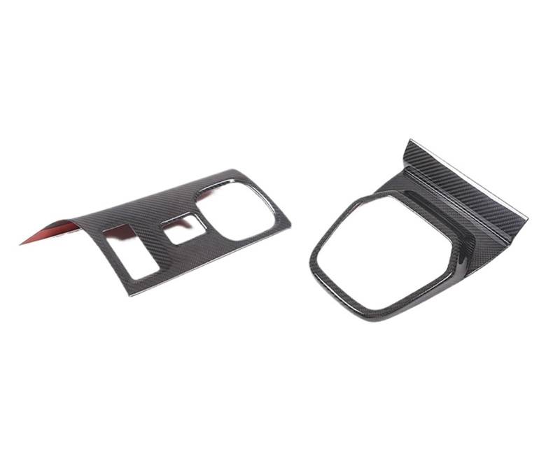 MIENAOC Autoinnendekoration Für Subaru Für BRZ 2022/Real Carbon Fiber Auto Getriebe Shift Panel Sitz Heizung Einstellung Rahmen Trim Aufkleber Auto deko Innenraum(Style C Carbon Fiber) von MIENAOC