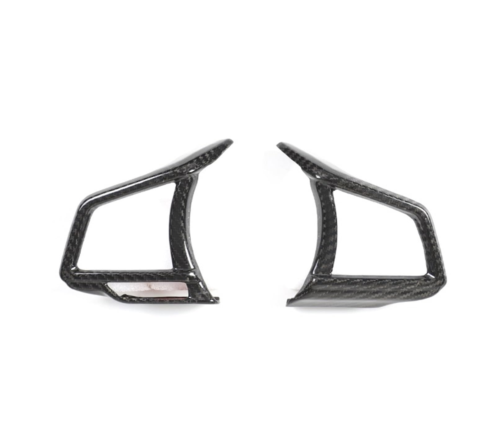 MIENAOC Autoinnendekoration Für Subaru Für WRX 2022 2023 2024/Real Carbon Fiber Auto Lenkrad Taste Panel Abdeckung Trim Aufkleber Auto deko Innenraum(Style C-2pcs) von MIENAOC
